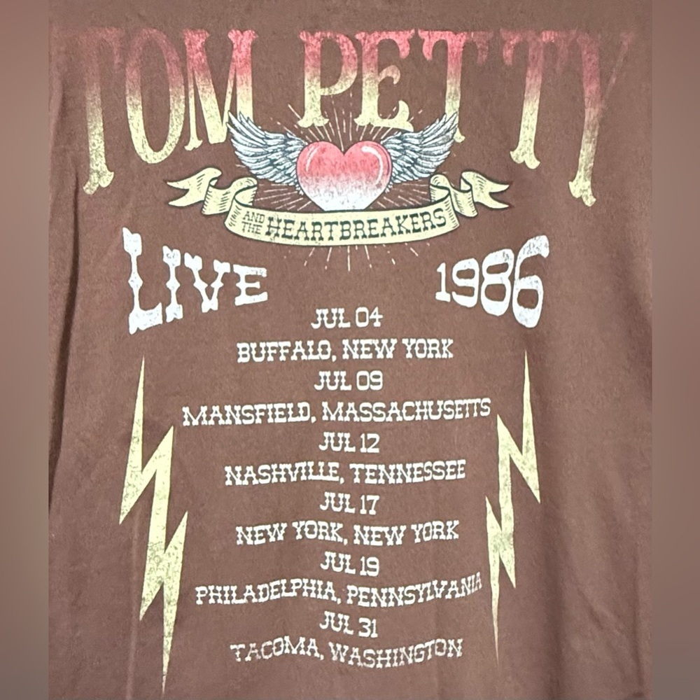 Tom Petty & the Heartbreakers Brown T-shirt - Picture 7 of 7